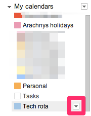 Calendar list